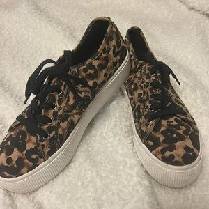 Steve Madden Leopard Print Platform Sneakers